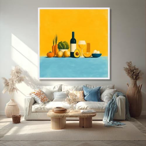Décoration colorée pour la cuisine solution murale moderne grand format