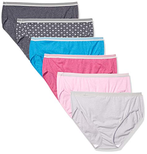 Fruit of the Loom Women's Tag Free Cotton Hi Cut Panties