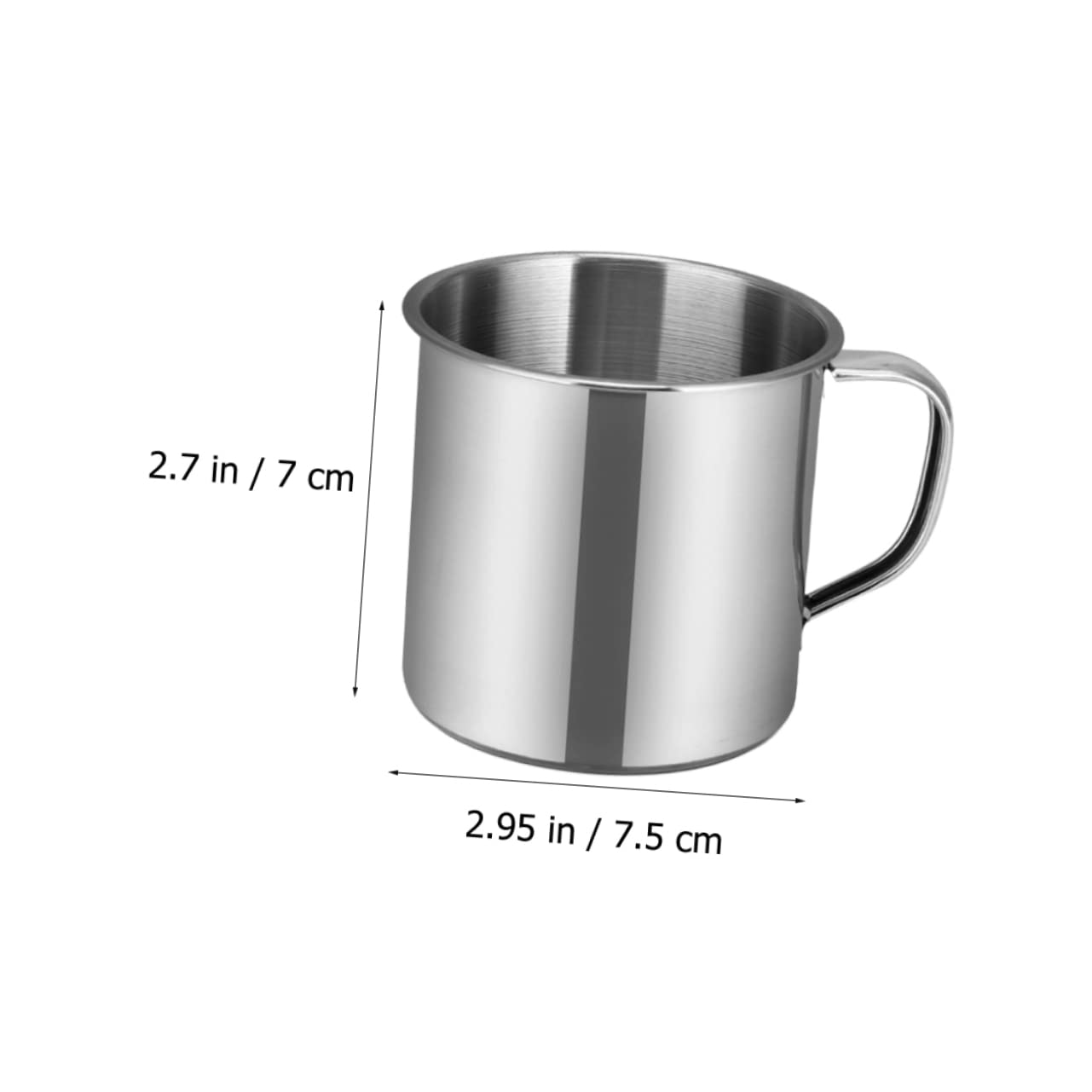 Ciieeo 6Pcs Stainless Steel Water Cups for Drinking Mugs for Kindergarten Camping Outdoor Use Lightweight Drop Resistant present
