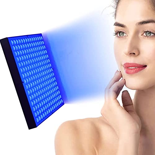 OXFUZZ Lampe De Bronzage, Portable 460 Nm Full Blue Light 225pcs LEDs Lampe à Lal Accueil Sun Light Tanning Machine pour Le Visage du Corps du Visage,White