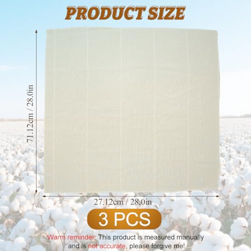 Cotton for Bread Baking Soft Tea Towels for Baking Sourdough Bread Proofing Towel Pastry Cloth for Dough, Baguettes, Loaves, Pastry, Homemad 28x28inchs