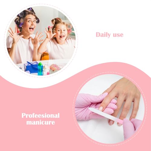 Wanmu 3 Stück Profi Nagelfeile, Glas-Nagelfeilen Fingernagelfeile mit Etui Doppelseitig Kristalloberfläche Nagelfeilen Professionelles Maniküre-Werkzeug für Frauen