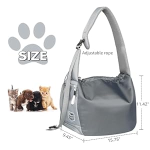 TIMBER-RIDGE-Dog-Sling-Dog-Carrier-with-Adjustable-Strap-Zipper-Pocket-Dog-Slings-for-Small-Dogs-with-Removable-Pet-Pad-Puppy-Carrier-Sling-Bag-Carrier-for-Dogs-CatsGrey20lb - Cucciolini Doodles   TIMBER-RIDGE-Dog-Sling-Dog-Carrier-with-Adjustable-Strap-Zipper-Pocket-Dog-Slings-for-Small-Dogs-with-Removable-Pet-Pad-Puppy-Carrier-Sling-Bag-Carrier-for-Dogs-CatsGrey20lb
