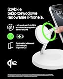Belkin BoostCharge ładowarka Qi2 3 w 1, stacja do ładowania bezprzewodowego zgodna z MagSafe, ładowarka Qi2 do urządzeń Apple iPhone serii 16, Apple Watch i AirPods, zasilacz w zestawie – biała