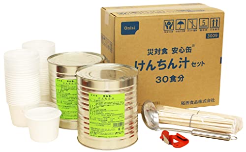尾西食品 安心缶けんちん汁セット 30食分 (非常食・保存食)のサムネイル