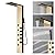 Homevacious Shower Panel Tower System with Rainfall Shower Head,5 Body Jets and Handheld Shower Head,Modern Massage Shower System Polished Gold and Black