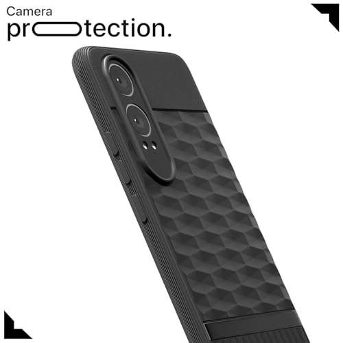 Image of Pikkme Back Cover for OnePlus Nord Ce 4 Lite 5G Camera Protection 3D Hexa Cube Design Silicone Protective Bumper Case (Black)