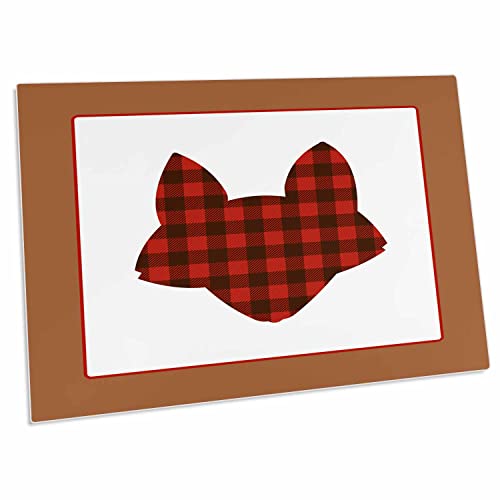 3dRose Buffalo Plaid Fox - Desk Pad Place Mats miniatura 1