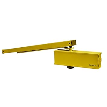 BUILDSKILL Automatic Hydraulic Door Closer for Wooden & Aluminium Doors | Office and Home use, Wide Angle | Strong Material with Fitting Set, Pelmet Arm | Weight Capacity - 85 kgs(Gold)