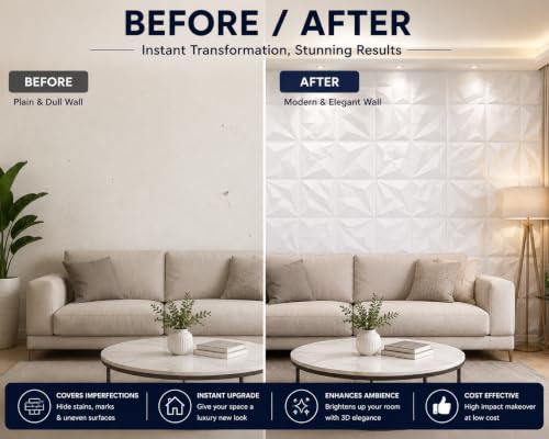 Image of Barebeauty 70 x 77 CM 3D Brick Wallpaper | Self-Adhesive Peel & Stick Wall Covering | Waterproof Decorative Sticker for Home, Bedroom & Living Room Decor (Pack of 3, 17.4 Sq. Ft. Approx)