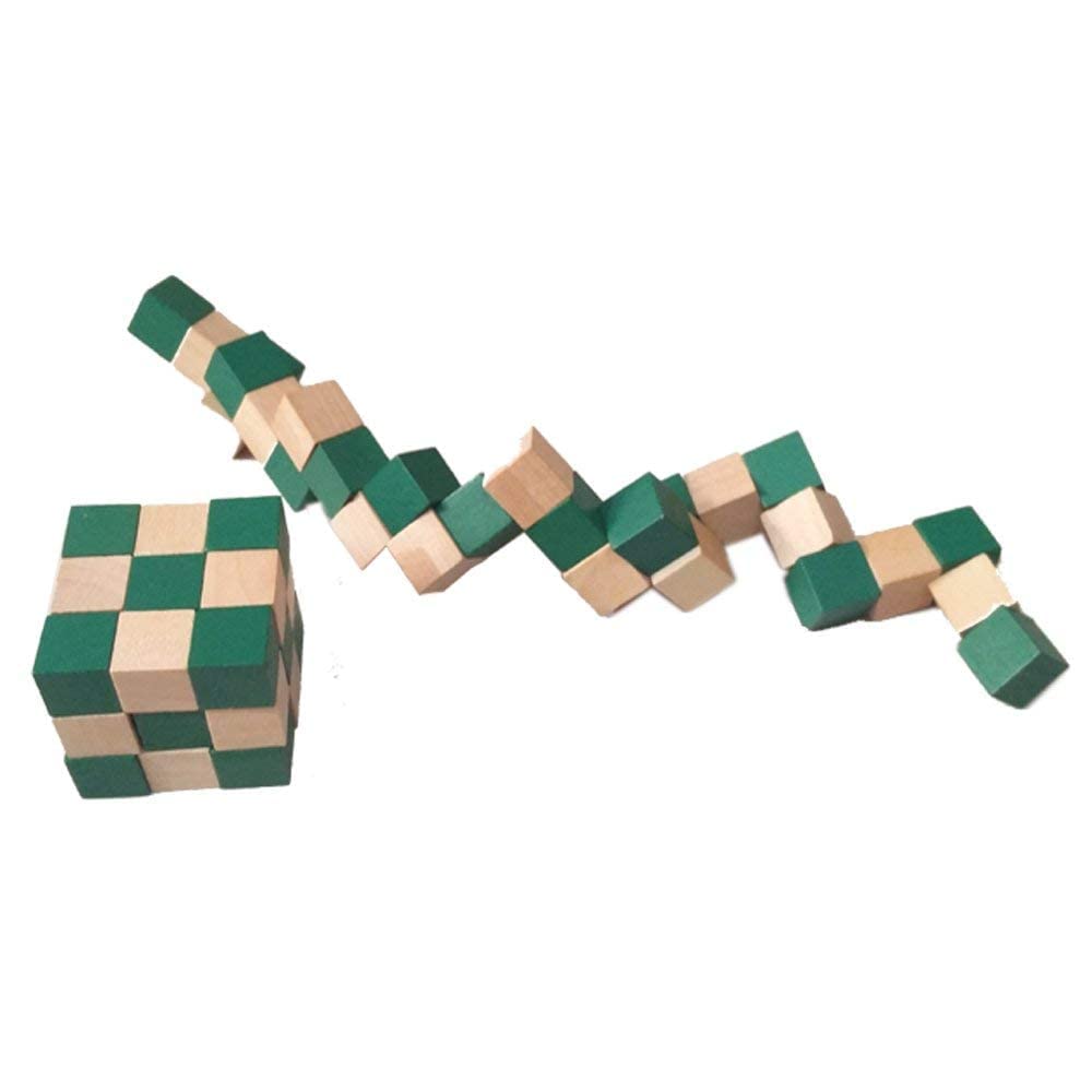 Wooden Snake Cube Twist Puzzle Toy for Kids Eco Friendly Wooden Brain Teaser Puzzles for Adults and Children (Multicolor) (B0C65JYK8P) Amazon Price History, Amazon Price Tracker