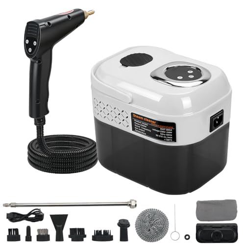 Limpiador a Vapor Alta Presión 2500 W Ajustable 6 Niveles 1700ml Vaporeta de Mano Steam Cleaner Portátil Para Hogar Cocina Baño Coche Suelos Muebles