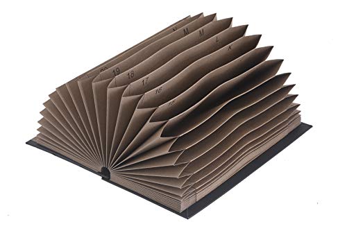 Pasta Sanfonada Porta Cheques com 31 Divisórias (A-Z/1-31), Dello, 0703.P.0005, Preto