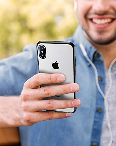 DTTO Case for iPhone Xs Max, [Lightening Series] Clear Stylish Flexible Case with Metal Luster Edge for Apple iPhone Xs Max 6.5 Inch (2018 Released)-Black