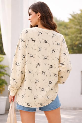Image of RodZen Oversized | Loose Fit |Full Sleeves Cotton Loopnet Round Neck T-Shirt for Womens /Girls