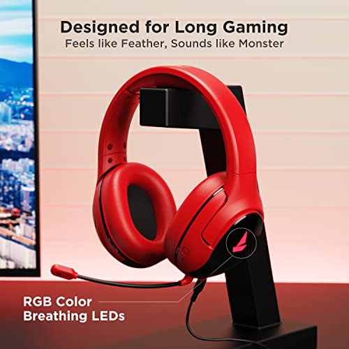 Image of Boat Immortal Im 1300 Wireless Gaming Headphones with 2.4Ghz Ultra Low Latency Mode(Upto 35Ms),Bluetooth Mode,3D Spatial Audio,Bt V5.1,Dual Mics,Dongle Slot(Raging Red),Over Ear
