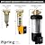 iSpring WSP50GR Reusable Spin Down Sediment Water Filter, 50 Micron with Built-in Housing Scraper, 360° Rotatable Head, Pressure Gauge, Blue
