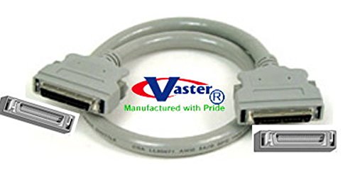 SuperEcable - 20358- 3 FT - SCSI Cable - SCSI Cable 3 Ft Half Pitch DB50 M M 25 Twisted Pairs Double Shielded Molded Beige