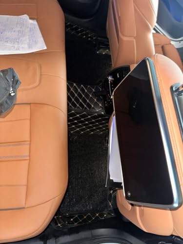 Image of 7D Premium Leatherette Car Foot Mat for Jaguar F-Type (2018-2024) | Luxurious & Elegant Look | 100% Waterproof and Dust Proof | Custom Fitted 7D Car Floor Tray Mat - Black with Beige