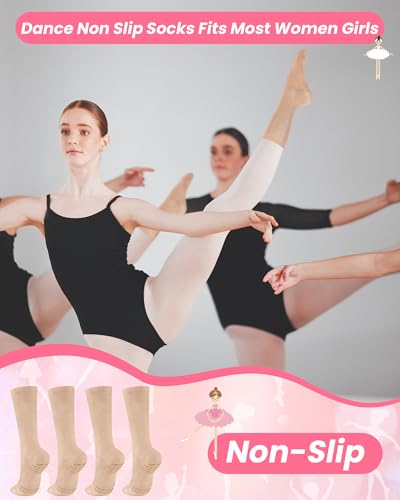 8 Pairs Dance Non Slip Socks with Spin Spot Compression Ballet Ankle Socks Ballet Dance Stockings for Women Dancer2
