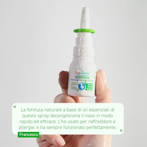 Puressentiel – Respirazione – Spray Nasale Decongestionante – Dispositivo medico – Decongestiona sin dai primi minuti - Raffreddore, rinite, sinusite – Formula 100% origine naturale - 15 ml - Immagine 5