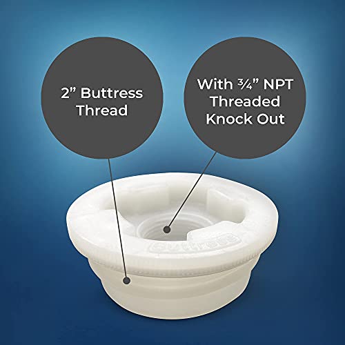 Bung Cap 2" Buttress (Coarse Thread) with Gasket for Poly Drum- 12pc MADE IN USA by Green Goods - Image 5