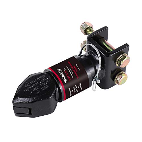 NBJINGYI 2" Adjustable Channel Mount Trailer Coupler, 7,000 lbs Capacity Heavy-Duty Sleeve-Lock Coupler with Safety Pin, Black Powder Coat Finish for Utility, Boat, and Livestock Trailers