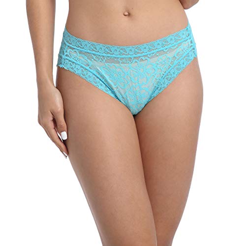 Women's Lace Bikini Brief Underwear Invisible Seamless Half Back Coverage Panties Pack 8 Size XS-2XL2
