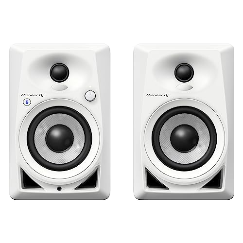 Pioneer Dj Dm-40Bt Desktop Monitor System With Bluetooth Functionality, 4-Inch (Pair, White) #TOP7