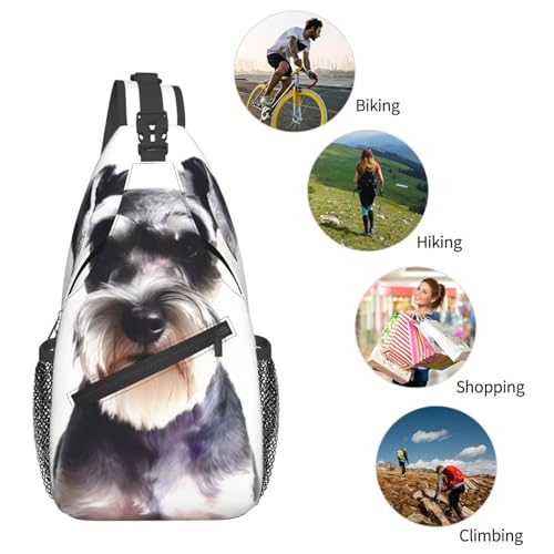 Bolso cruzado de pecho para hombre negro miniatura 6