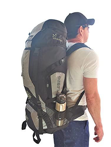 MOCHILA CARGUEIRA 70L CAMPING TRILHA VIAGEM PESCA (Cinza)