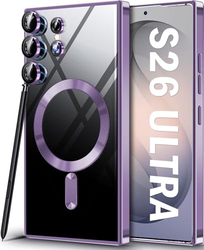 Coque Samsung S26 Ultra MagSafe transparente en TPU souple antichoc protégeant l'arrière