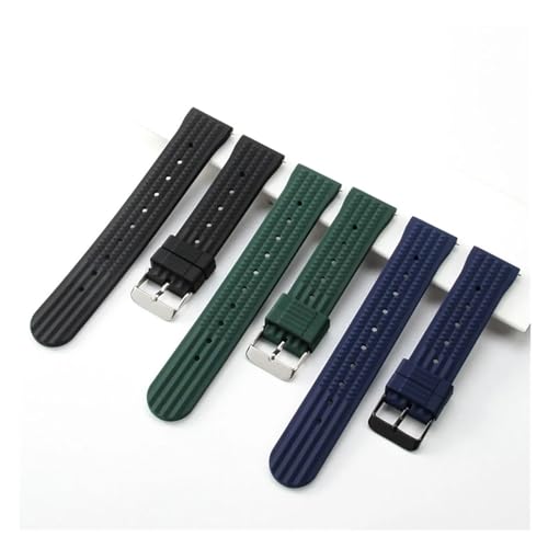 Bracelet de montre gaufré en caoutchouc souple de qualité