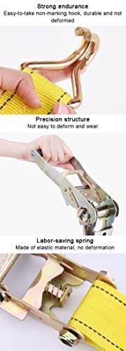 ZXC Spanngurte mit Ratsche Spanngurt Spanngurte mit Haken für Auto Heckträger Motorrad Fahrrad Klemschloss Gurte(Size:0… – Bild 3