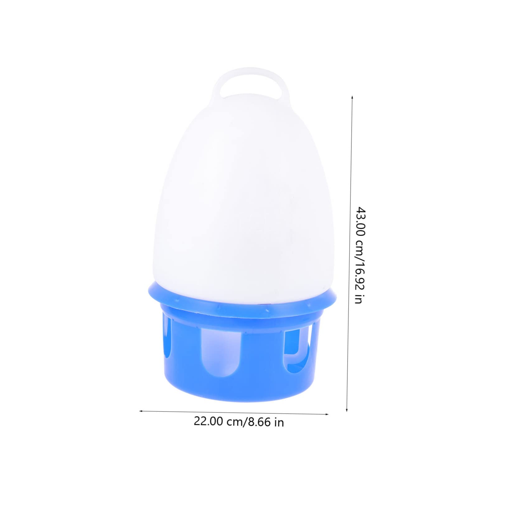 GARVALON Distributeur d'eau Accessoire pour Décoration Intérieure et Abreuvoir Oiseau Rond en PVC Bleu pour Pigeons Facile à Nettoyer et Détachable