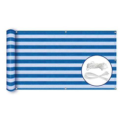 NKADNB Revestimiento para BalcóN Repelente Al Agua 90% Protector Solar Impermeables Tela Resistente al Viento 80x300cm para Paneles De Valla Metalica, Cerramientos Jardin PláStico