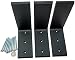 3 Heavy Duty Black Steel 6" x 8" Countertop Support Brackets Corbel L Shelf