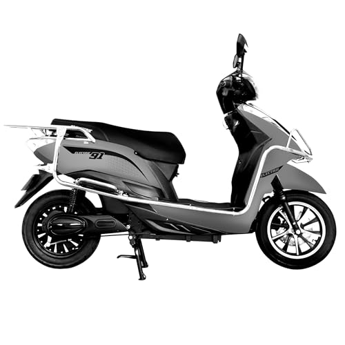 Image of 91EV Meraki Premium Low-Speed EV Scooter with 60V 32.9Ah Lead Acid Battery & Charger | Powerful BLDC Motor | 50-60km Range, LED Display & Tubeless Tires | No RTO & License | Remote Key | Silver