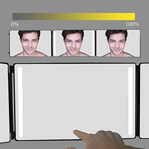 AolKee Specchio a 360 Led, Specchio a 3 vie