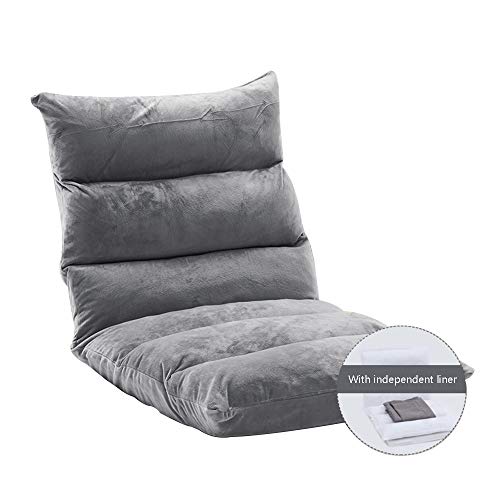 Canapé de loisirs paresseux bleu et chaise de sol ergonomique pour chambre