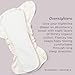 Esembly Overnighters – Organic Cotton Cloth Diaper Booster Inserts with Stay-Dry Fleece – Reusable Nighttime Absorbency Doublers for Heavy Wetters – One Size, Pack of 4