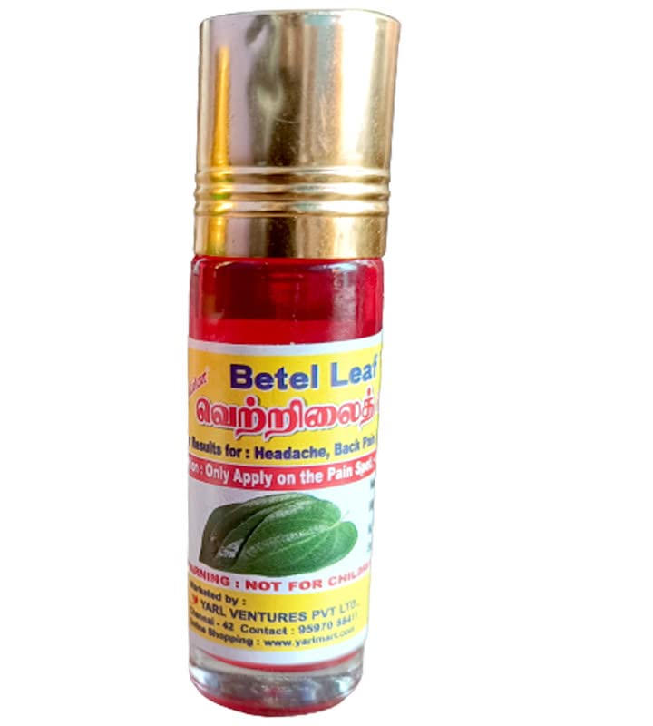 VS Products Betel Leaf Thailam, (8ml) Malar Betel Leaf Thailam, Vetrilai Thailam, Betel Leaf Oil Roll On, (Pack of 1) (B0C6XDL4JS) Amazon Price History, Amazon Price Tracker