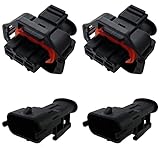 KFZ Ersatz Stecker – BOS DJB7036Y 3-polig (2 x Set) 1928403968, 1928403966, 1928300599, 1928498056, 1 928 403 968, 1 928 403 966, 1 928 300 599, 1 928 498 056