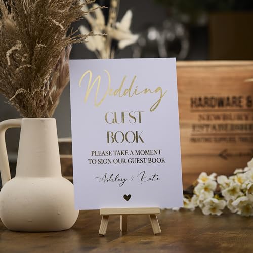 Personalised Table Décor Gold Wedding Guest Book Wedding Print Sign Personalised Table Décor Gold Wedding Guest Book Wedding Print Sign