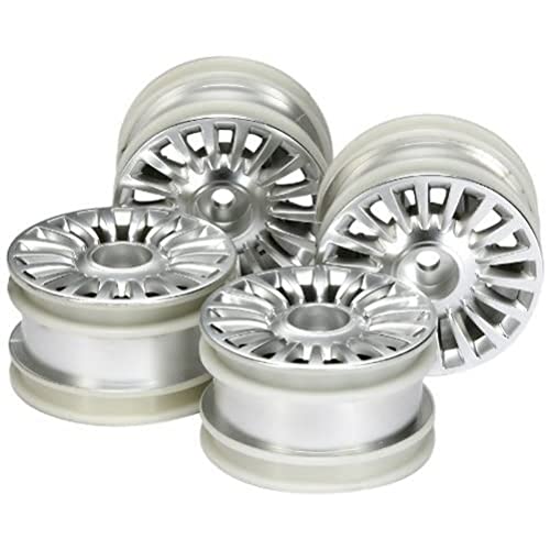 Tamiya 300051362 - M- Rim Set Fiat 500 (4), Argento
