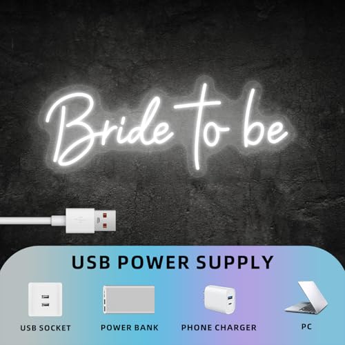 Image of Bride to be Neon Sign for Bride Bridal Shower Decor 16.5 x 6.5 inch