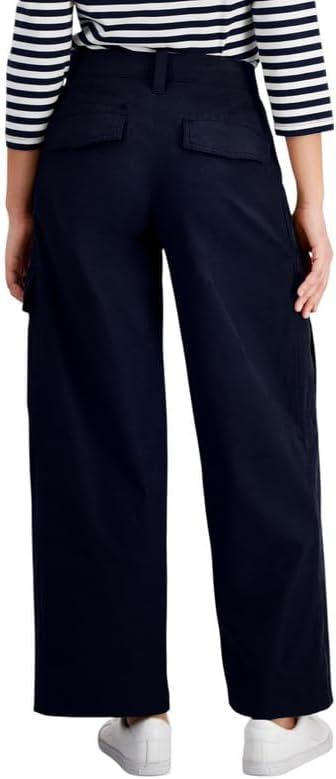 Tommy Hilfiger Women's Solid Modern Wide-Leg Cargo Pants (Sky Captain, 16)