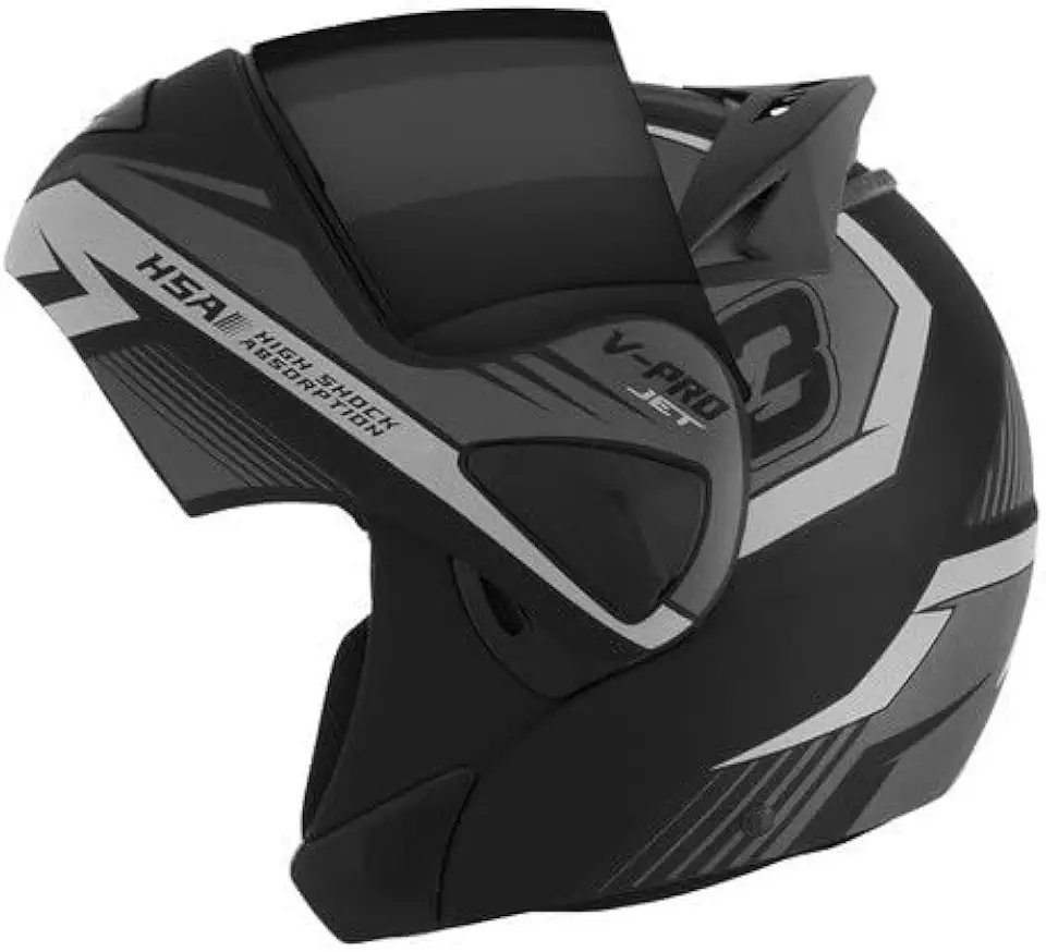 CAPACETE ESCAMOTEÁVEL PRO TORK V-PRO JET 3 CINZA TAM. 60 VIS. FUMÊ
