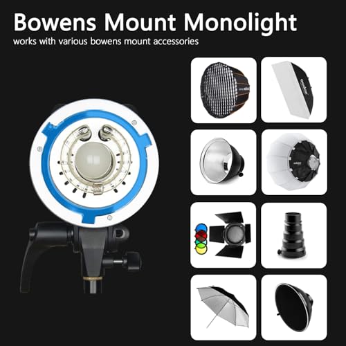 Godox Studio Flash Kit for Photography, 600W Studio Strobe Light Set with Bowens Mount, 2.4G X System MS300 Monolights, Flash Trigger, Softbox, Tripod Stands, Reflector Storage Bag, Umbrella