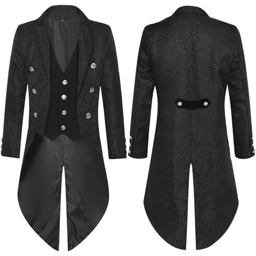 Blazer gótico de palacio victoriano con botones medievales para hombre 2